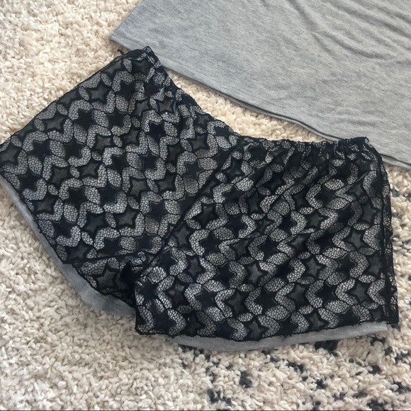 Star Lace + Soft Gray Tank and Shorts Lounge Set - Picture 5 of 7